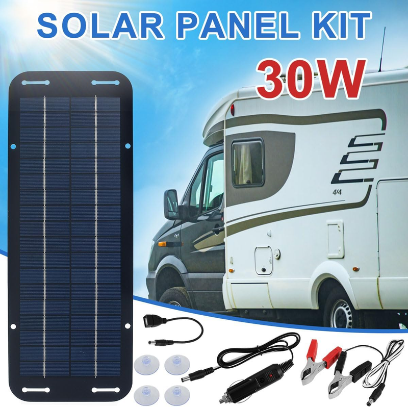 12V Solar Panel Kit, High-Efficiency IP65 Waterproof Trickle Charger with Suctio Item image 2