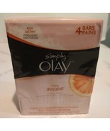 Simply Olay SIMPLY AWAKE Bar Soap 1Pack= 4 Bars Discontinued Pink Grapef... - £15.75 GBP