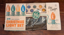 VTG GE Christmas Outdoor 25 Bulb Light Set Multicolor L9-25 C9 Bulbs Unused - $48.19