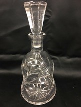 Vtg. Bell Shaped Mid Century Style Glass Wine/ Liquor Decanter Bottle w/... - $34.64