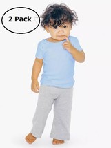 2 Pack American Apparel Infant Baby Rib Lap Tee in Baby Blue 6-12 Months... - $8.99