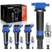 Blue APM 1x Ignition Coil Pack and 4x Iridium Spark Plugs Compatible with - $77.10