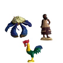 Disney Moana Crab Hei Hei Rooster Figure 2.75” Cake Toppers - £9.34 GBP
