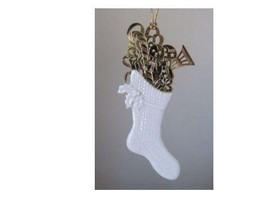 Lenox Hanging Ornament Stocking with Bear, Candy Cane 1-5094-FB6 - £14.07 GBP