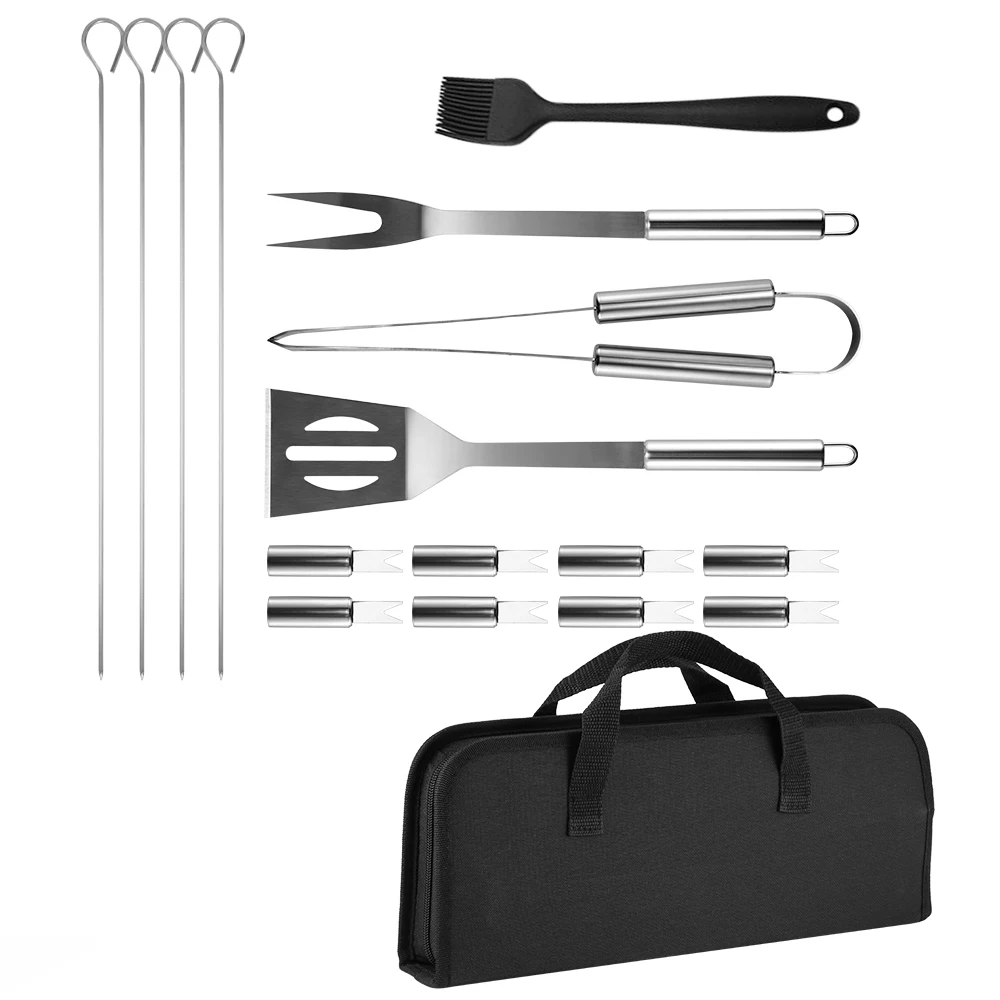 BBQ Grill Tool Set Stainless Steel Barbecue Grilling Utensil Accessories Camping - £174.65 GBP