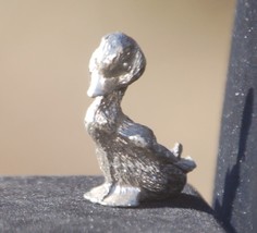 Miniature Pewter Duck Figurine - $12.86