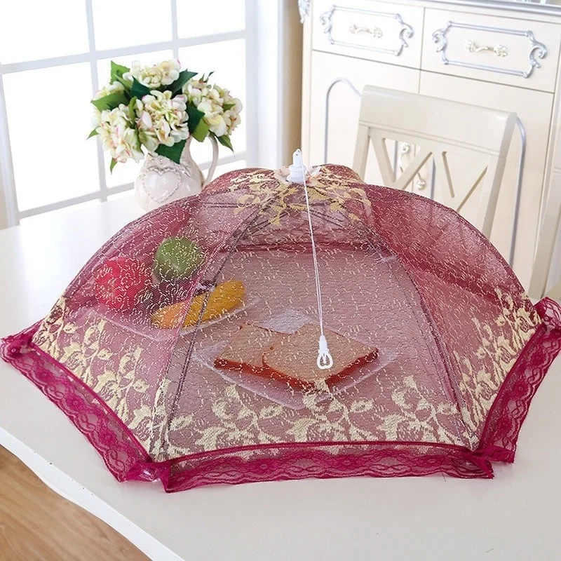 House Home New Umbrella Style Food Covers Anti Fly Mosquito Meal Cover Lace  Kit - £20.09 GBP