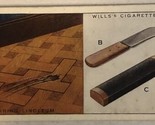 Wills Cigarette Tobacco Card Vintage #20 Repairing Linoleum - $2.96