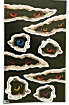 Creepy Scary Spooky EVIL EYE WINDOW CLING Halloween Horror Prop Party De... - $52.86 MXN