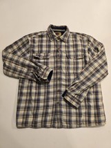 BOSTON TRADERS-Men&#39;s Blue-Brown- Lined Flannel Plaid Luxury Vintage Size... - £20.34 GBP