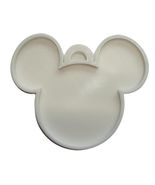 Mickey Mouse Themed Face Ears Shape White Christmas Ornament Made In USA... - £3.90 GBP