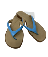 Montego Bay Club Women&#39;s Leather Thong Sandals Blue Size 10 - $25.18 CAD