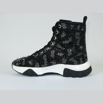 Mens High Top Shoes By FIESSO AURELIO GARCIA,Spikes Rhine stones 2412 Black image 5