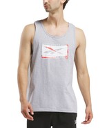 Reebok Men&#39;s Cotton Blend Graphic Tank - Heather Grey-XL - $16.99