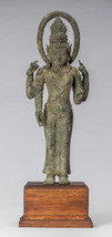 Antigüedad Indonesio Estilo Majapahit Java Bronce Vishnu Estatua - 51cm/50.8cm - £1,479.88 GBP