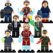 8pcs Avengers Endgame - Tony Howard Stark Pepper Steve Rogers Minifigure - £13.39 GBP