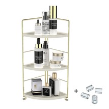 3-Tier Spice Rack Corner Storage Shelf Makeup Organizer Stackable Cosmetic Holde - £41.12 GBP