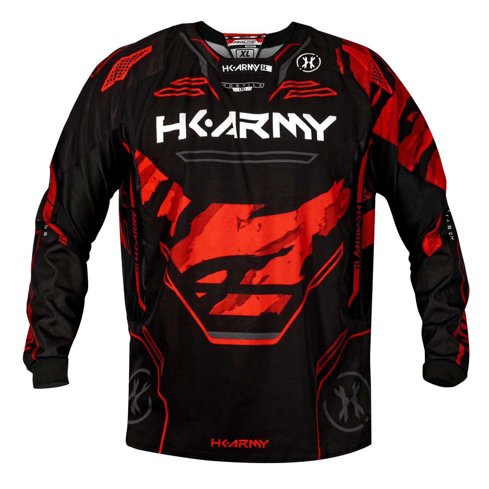 HK Army Paintball ProLine Pro Line Playing Jersey - Blaze Red/Black - Me... - $124.95