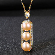 S925 Sterling Silver Necklace Women Fashion Pod Type Silver 8-9Mm Freshwater Pea - £24.77 GBP