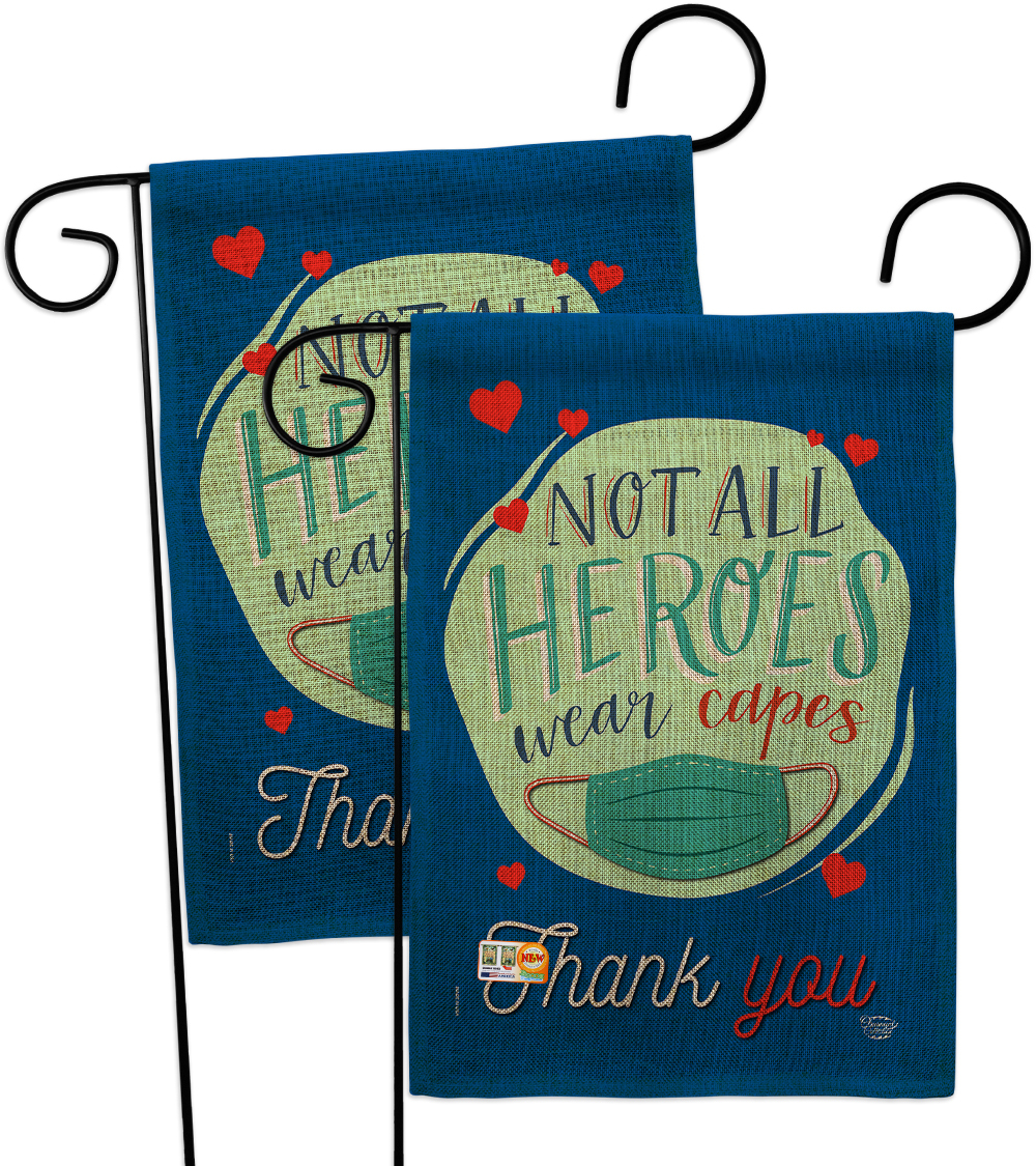 Primary image for Thank You All Heroes Burlap - Impressions Decorative 2 pcs Garden Flags Pack GP1