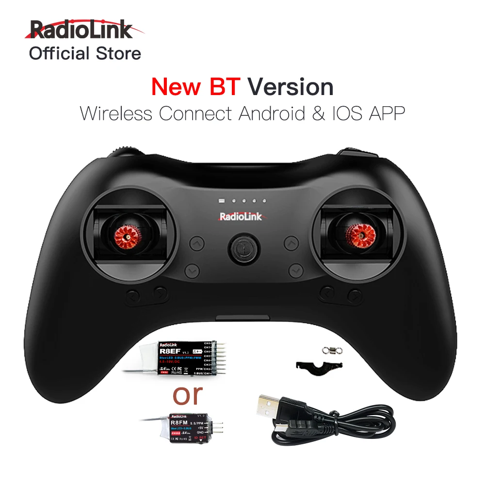 Radiolink T8S 2.4G 8 Channel Radio Remote Transmitter with Receiver R8EF Game - £79.69 GBP+
