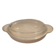 Corning Ware Casserole White Baking Dish 14oz  Clear Pyrex Lid P-14-B/C Vintage  - £10.45 GBP