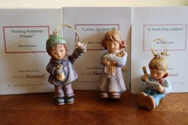 3 Goebel Studio Hummel Christmas Holiday Ornaments Set #5 Box COA 96035 - £17.56 GBP