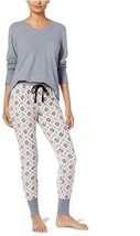 Ande Womens Textured Top And Printed Jogger Pants Pajama Set, X-Large - £31.92 GBP
