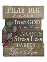 &quot;Pray Big Worry Small Trust God Love People Laugh More&quot; Quote 8x10 Photo - £7.90 GBP