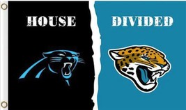 Carolina Panthers and Jacksonville Jaguars 3x5ft Divided Flag, Machido flag - $17.00