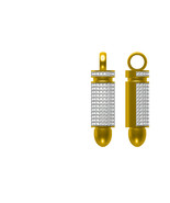 Men&#39;s 10K Yellow Gold Natural Diamond 0.40ct Bullet  Charm Pendant - £328.60 GBP
