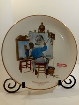 Norman Rockwell Triple Self Portrait Collector Plate 10 1/2&quot; GORHAM  197... - £10.12 GBP