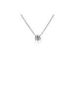 0.50ctw Round Solitaire Lab Grown Diamond Necklace 14K White Gold - $686.75 CAD