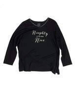 Catherines Naughty is the New Nice Black Sleep Shirt Nightshirt US size 2X - $20.82 CAD