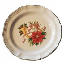 Mikasa French Countryside Christmas Poinsettia Accent Salad Plate RARE Horn  - £18.27 GBP