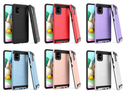 Tempered Glass + Metallic Dual Hybrid Cover Phone Case For Samsung Galaxy A71 5G - £6.62 GBP+