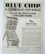 Blue Chip Bingo Pinball FLYER Original 1975 Arcade Game Promo Art Print - £18.17 GBP