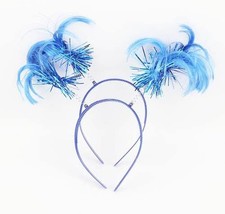 2 Pack Blue Ponytail Headband Feathers Head Bopper Party Accessory headb... - £17.56 GBP