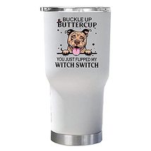 America Pitbull Buttercup Tumbler 30oz With Lid Gift for Dog Lover - Pit bull Wi - £23.32 GBP
