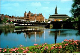 Vtg Postcard Glasgow, The  River Clyde, Continental, Unposed - £5.16 GBP