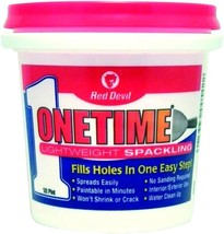 Red Devil 0542 ONETIME Lightweight Spackling 1/2 Pint White 8 Ounce - $9.15