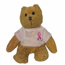 Vintage 2001 Avon Breast Cancer Crusade Pink Ribbon Stuffed Animal 7.25&quot; - $15.84