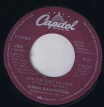 Donna Washington For The Sake Of Love 45 rpm Don&#39;t You Know - $9.89