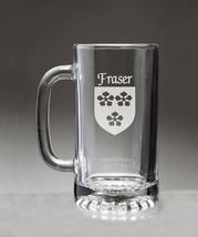 Fraser Irish Coat of Arms Glass Beer Mug (Sand Etched) - £22.33 GBP