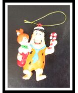 Hanna Barbera Fred Flintstone &amp; Pebbles Ornament 4&quot; - $179.97 MXN