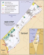 2000 CIA Gaza Strip Map Shows Israel and Palestine Land Settlements War ... - £10.38 GBP+