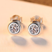 Angel Eyes Earrings S925 Silver Stud Earrings Zircon Simple Love Ear-Caring - £9.59 GBP