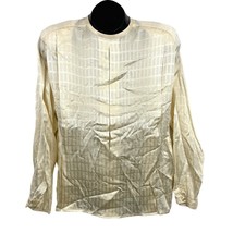 VTG Long Sleeve Silk Blouse Top Sz 8 Women&#39;s 80s  - £28.32 GBP