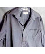 Eighty Eight Men&#39;s Large Gray Long Sleeve Button Up Down Shirt Polka Dot - $6.88