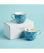 NEW FFF Lilly Pulitzer Set of 2 Ceramic Mugs 12 oz  - £27.25 GBP